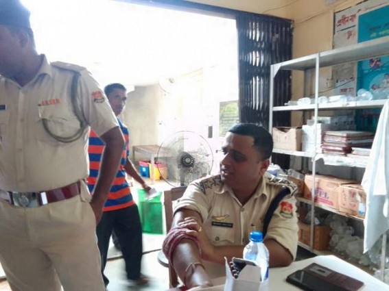 Khowai: An on-duty traffic DSP was injured after a school student hit him by bike in Singichhara area Khowai: An on-duty traffic DSP was injured after a school student hit him by bike in Singichhara area